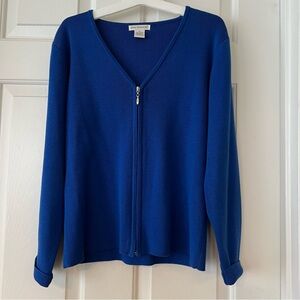 Erik Spencer 2 pcs Zipped Up Cardigan Sweater and Tank Top- Blue M